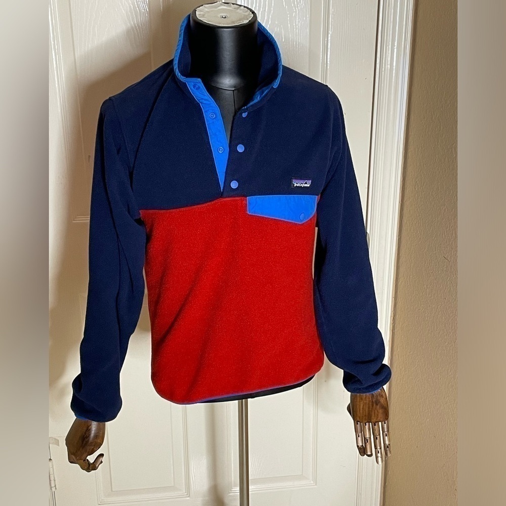 Patagonia Lightweight Synchilla Snap-T Fleece Pullover Color Block Sweater XS - Picture 6 of 10